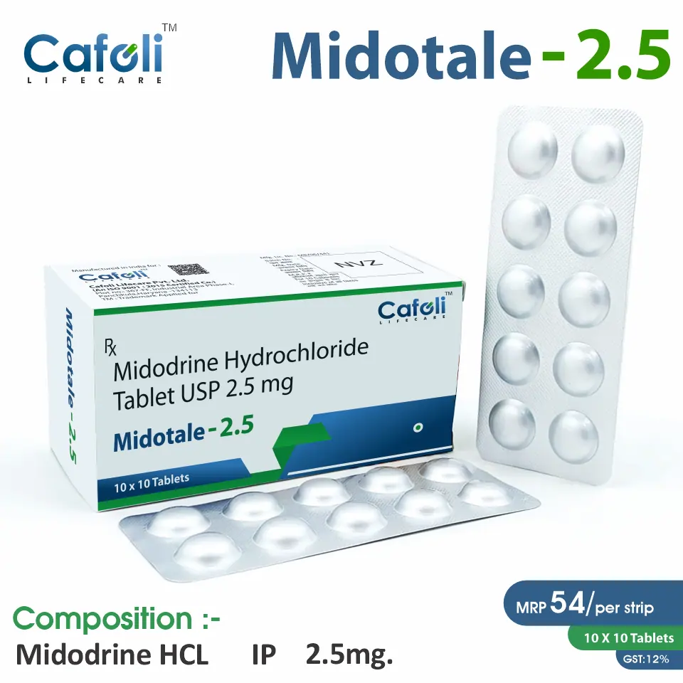 Midotale 2.5 Tablet (Midodrine 2.5 mg Tablet) in PCD Pharma Franchise
